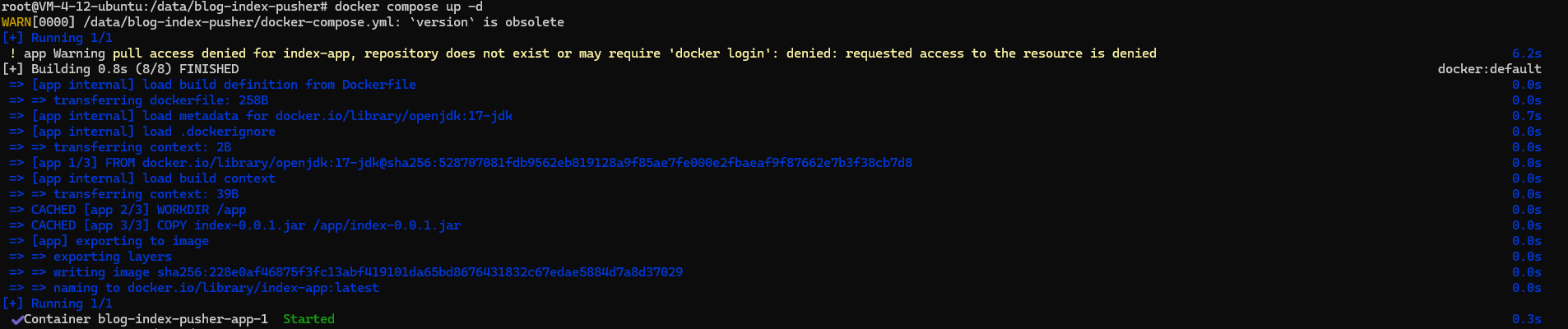 简易Spring Boot应用Docker compose部署模板